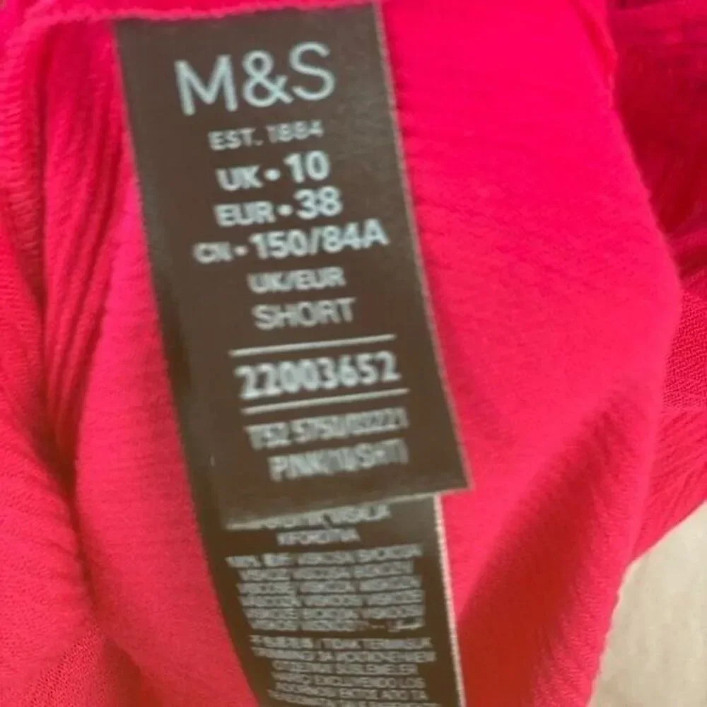 Marks & Spencer M&S Collection Hot Pink Sleeveless Flowy Beach Dress Size 6 - Picture 10 of 10